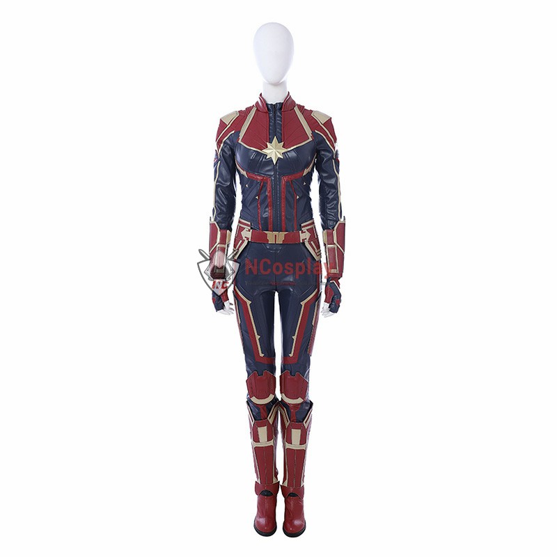 Carol Danvers Cosplay Costume Captain Bright Gold Color Marvel Costume